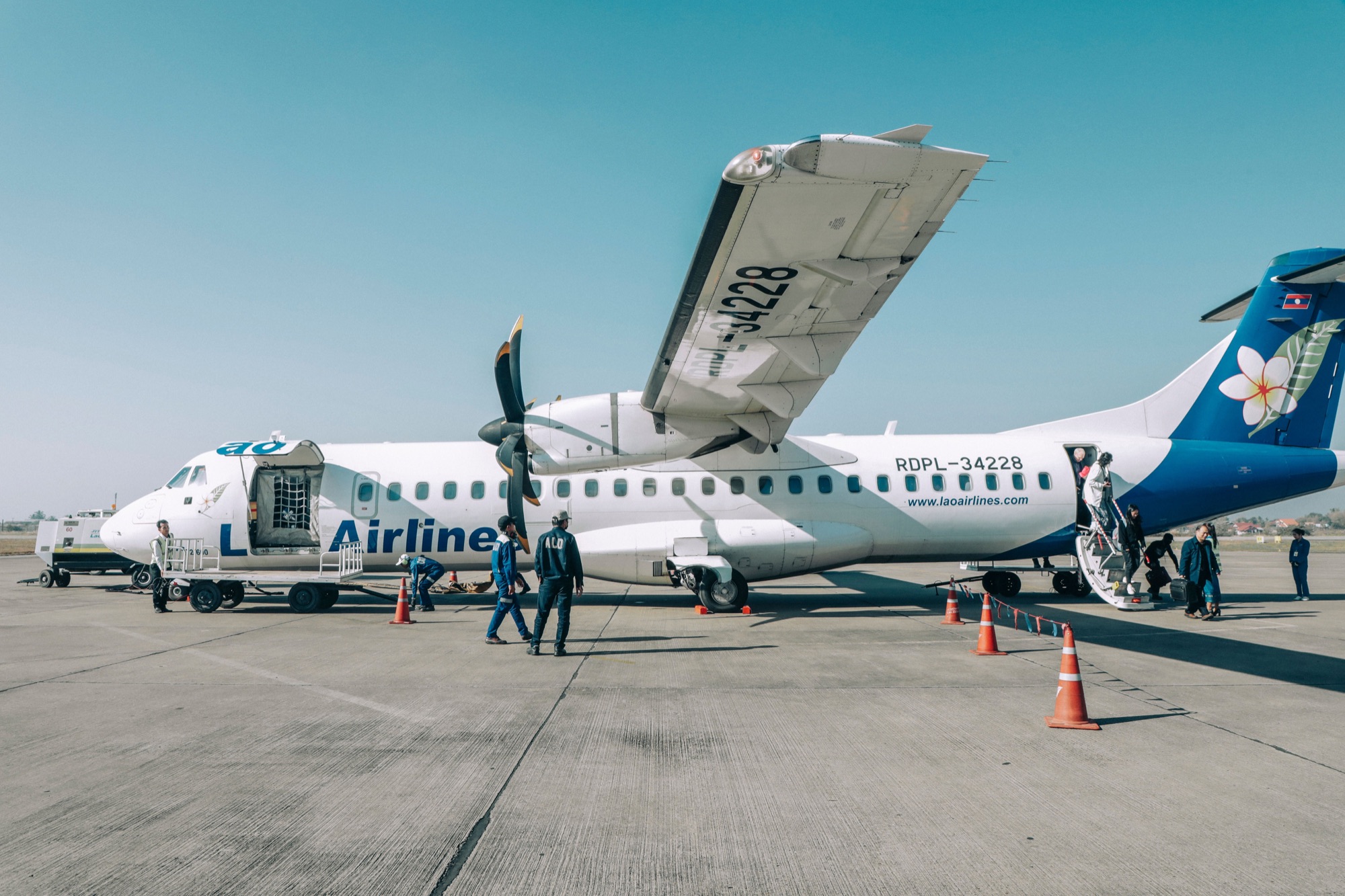 Avion Lao Airlines en vol