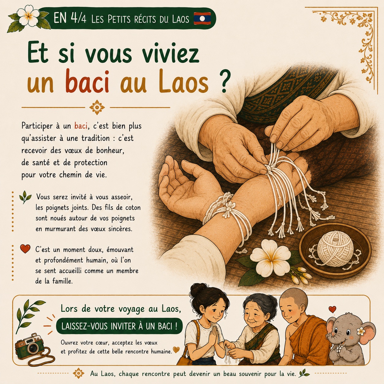 « Et si vous viviez un baci au Laos ? », planche illustrée 4/4 des Petits récits du Laos