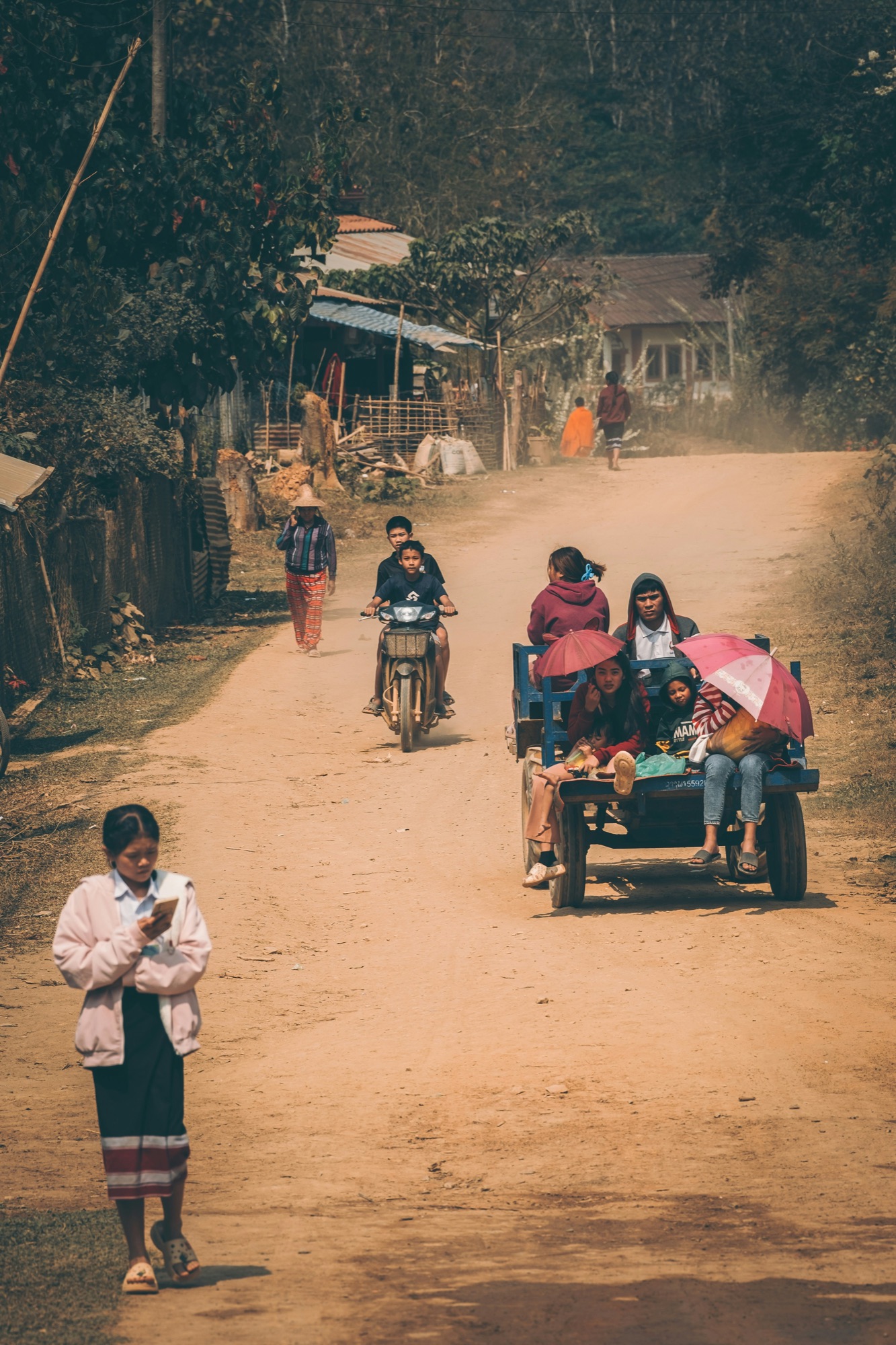 Chemin de village au Laos
