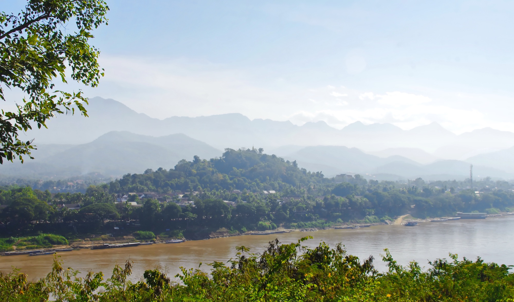 Le Mékong à l'approche de Luang Prabang