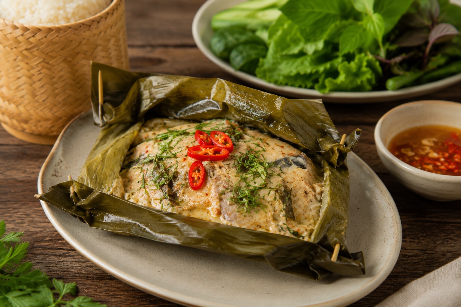 Mok Pa, plat laotien